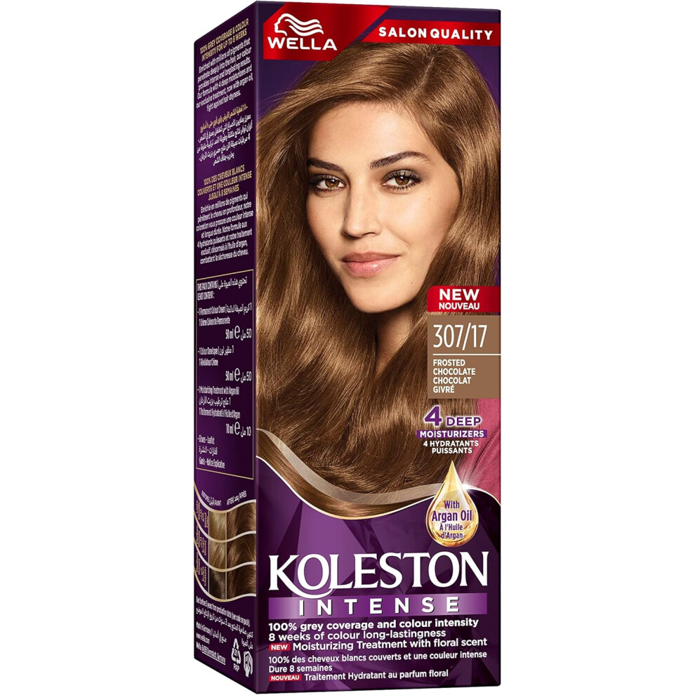 Wella Koleston Intense Hair Color 307/17 (Frosted Chocolate) |Nourishing formula ensures smooth, shiny, and healthy hair.