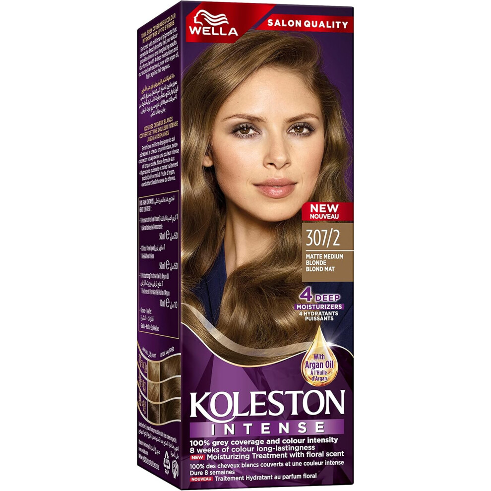 Wella Koleston Intense Hair Color 307/2 (Matte Medium Blonde) | Premium formula delivers long-lasting color
