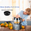3.2L + 1.5L Food Processor Mixer 1100W Multifunctional Kitchen Blender Egg Whisk 5