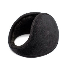 (Black, One size) Ear Warmer Fleece Earmuff Winter Accessory For Men Women