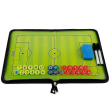 (As show, One size) Football Tactics Board with Foldable Book Design and Pen, Perfect for Strategy and Game Planning