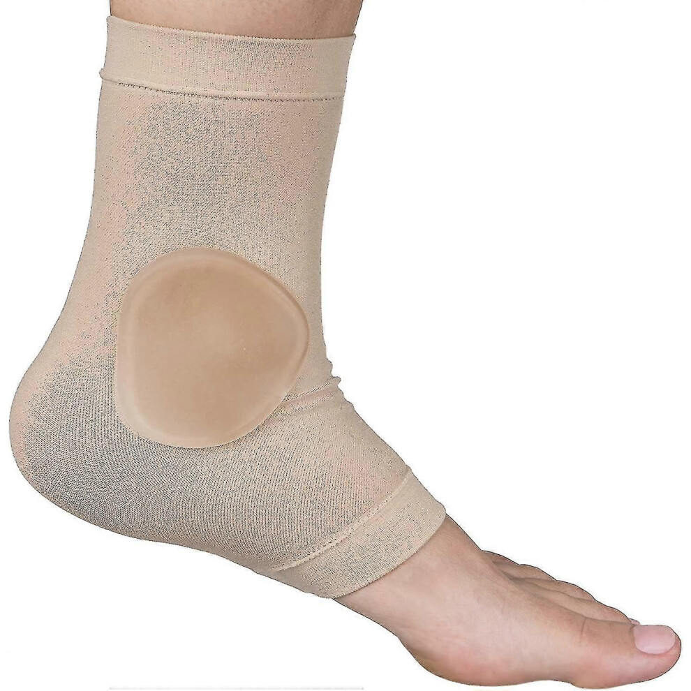 (As Show, One Size) Ankle Bone Protection Socks Malleolar Sleeves With Gel Pads For Boots, Skates, Splints, Braces - 1 Pair 5063595982996
