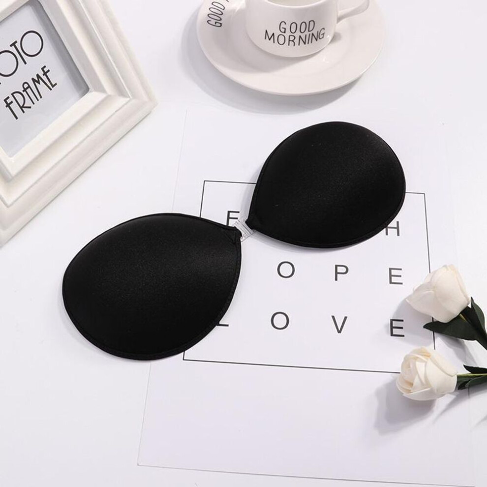 (black, style2 B) 3 Styles Silicone Sticky Invisible Backless Bra Strapless Push Up Bralette Seamless Front Closure Adhesive Bars Nipple Cover Underwear