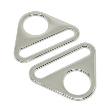 Fujiyuan 20 stks 25mm 1 """" Richter Driehoek met bar Swivel Clip D dee Ring Gesp Gegoten Nikkel