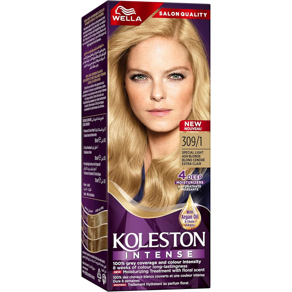 Light Wella Koleston Intense Hair Color 309/1 (Special Ash Blonde) |Nourishing Formula Helps Maintain Smooth, Shiny, And Healthy Hair.