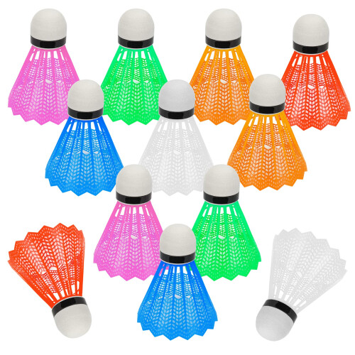 Hysagtek 12 Pcs Plastic Badminton Shuttlecocks Badminton Birdie Indoor