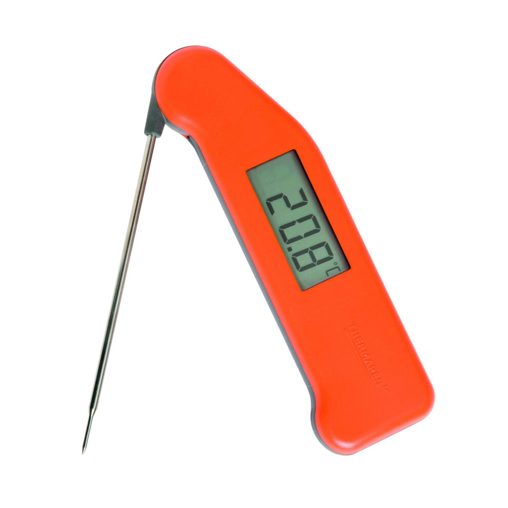(Orange) SuperFast Thermapen 3 Classic Food Thermometer (Orange) - Digital Instant Read Meat Thermometer for Kitchen, Food Cooking, Grill, BBQ, Smoker, Candy
