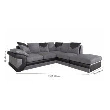 (Black & Grey, Right  corner) Modern Comfortable Corner sofa and sofa set