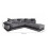 (Black & Grey, Right  corner) Modern Comfortable Corner sofa and sofa set 1