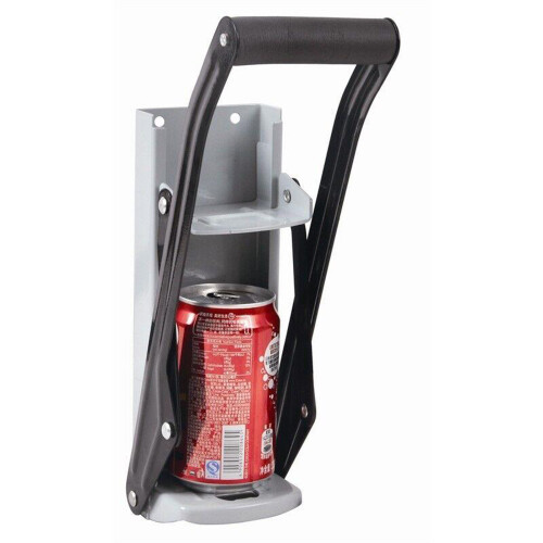 True Face Wall Mounted Can Crusher 16oz Heavy Duty Bottle Opener Recycling Tool 1