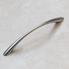 128mm Matt Chrome Bow Cabinet Handle Pull Silver Grey Furniture