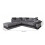 (Black & Grey, Left  Corner) Modern Comfortable Corner sofa and sofa set 3