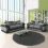 (Black & Grey, 3+2 Seater) Modern Comfortable Corner sofa and sofa set 1