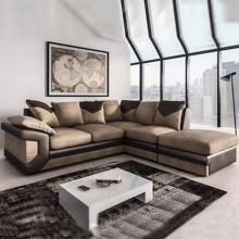 (Beige & Brown, Right  corner) Modern Comfortable Corner sofa and sofa set