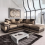 (Beige & Brown, Right  corner) Modern Comfortable Corner sofa and sofa set 1