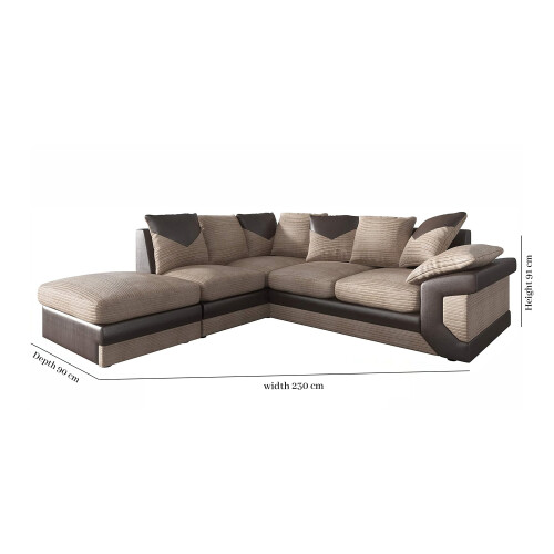 (Beige & Brown, Left  Corner) Modern Comfortable Corner sofa and sofa set 2