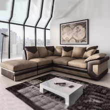 (Beige & Brown, Left  Corner) Modern Comfortable Corner sofa and sofa set