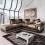 (Beige & Brown, Left  Corner) Modern Comfortable Corner sofa and sofa set 1