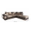 (Beige & Brown, Right  corner) Modern Comfortable Corner sofa and sofa set 3