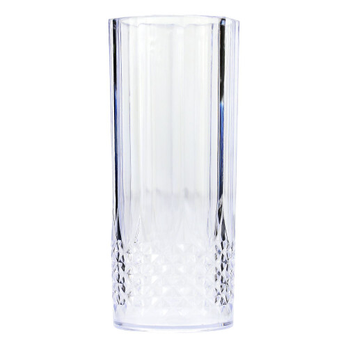 True Face 6Pack Clear Crystal Effect Highball Long Drinking Plastic Glasses 2