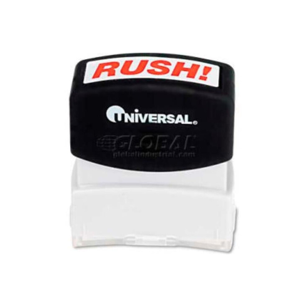 Universal B1428271 Message Stamp - Rush - Pre-Inked & Re-Inkable - Red