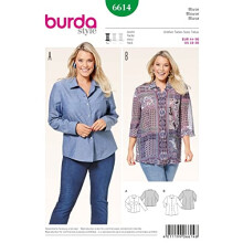 Burda Damen-Schnittmuster 6614 fr Hemden und Blusen in groen Gren