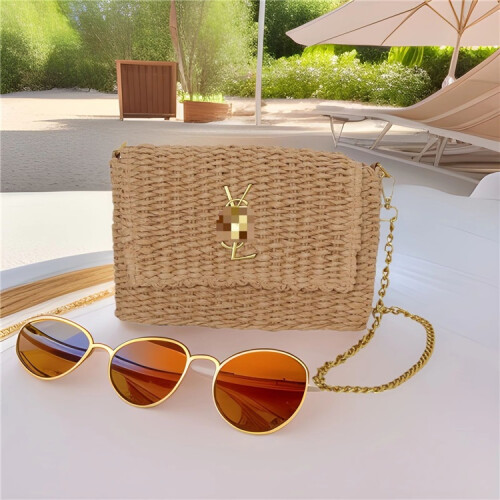 Straw woven crossbody women's bag 1