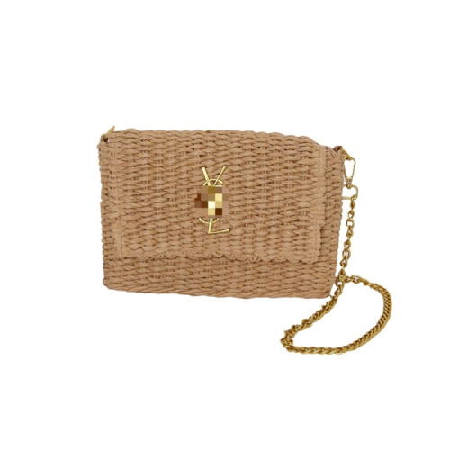 Straw woven crossbody women's bag