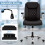 Costway PU Leather Office Chair Adjustable Headrest Chair With Rocking Function 8