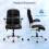 Costway PU Leather Office Chair Adjustable Headrest Chair With Rocking Function 2
