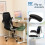 Costway PU Leather Office Chair Adjustable Headrest Chair With Rocking Function 5