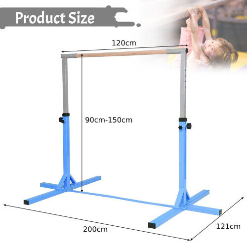 Costway Gymnastics Training Bar Height Adjustable Horizontal Kip Bars For Kids 1