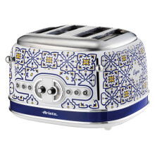 Ariete 561/2 4 Slice Toaster,Cool Touch Sides, Defrost, 6 Toasting Functions, Auto Eject, Crumb Drawer, Capri Design