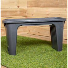 2 in 1 Grey Plastic Garden Kneeler and Stool with Storage Area