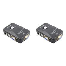 Comutador KVM 2 portas VGA USB 2.0, mouse e teclado