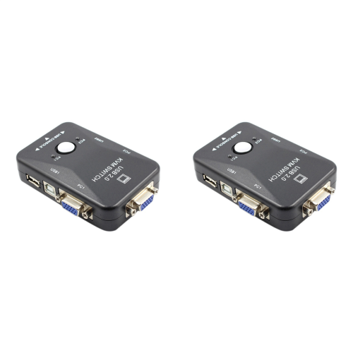 Comutador KVM 2 portas VGA USB 2.0, mouse e teclado 1