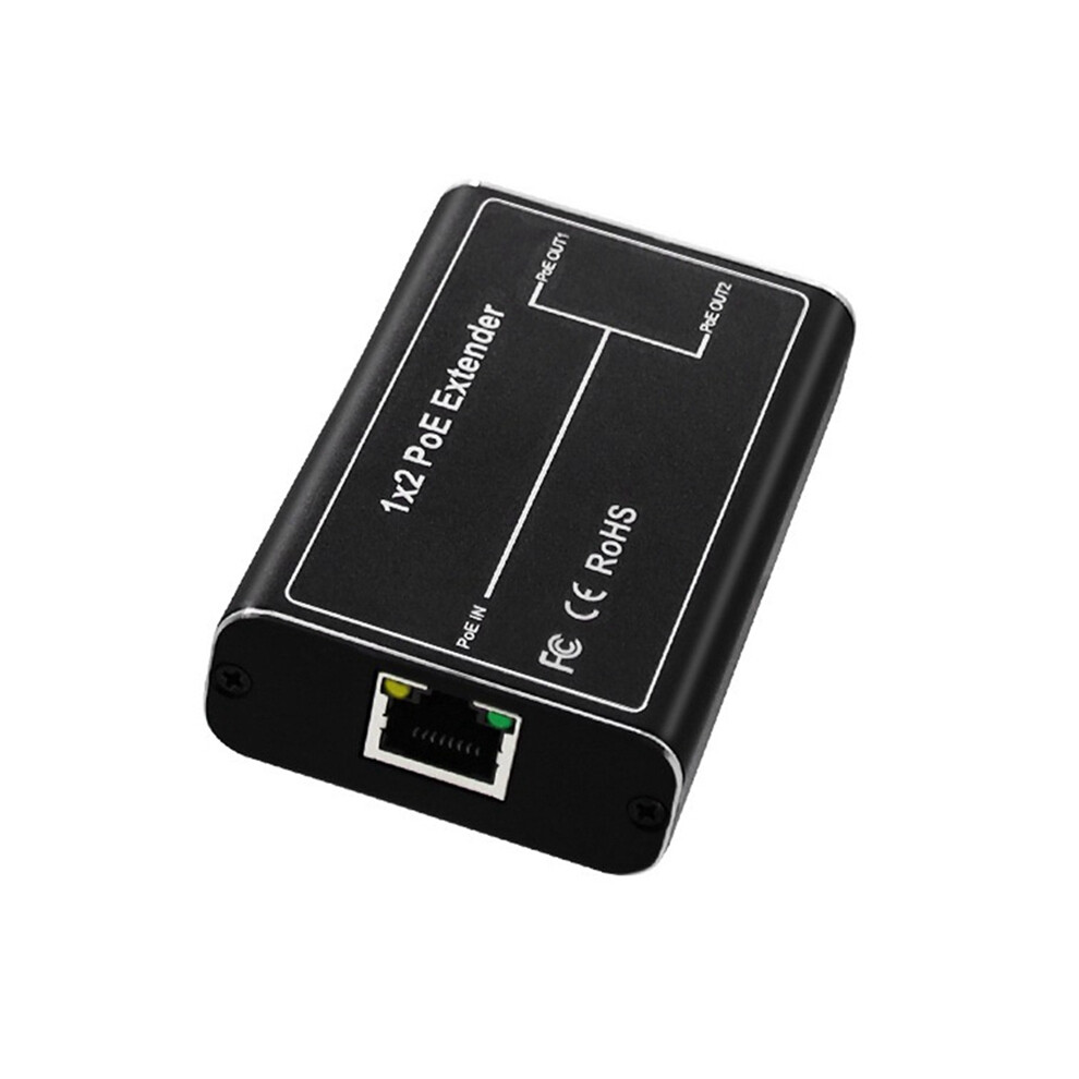 Gigabit Poe Extender 2 Port 100/1000M Network Switch Repeater 30W 4853542392111