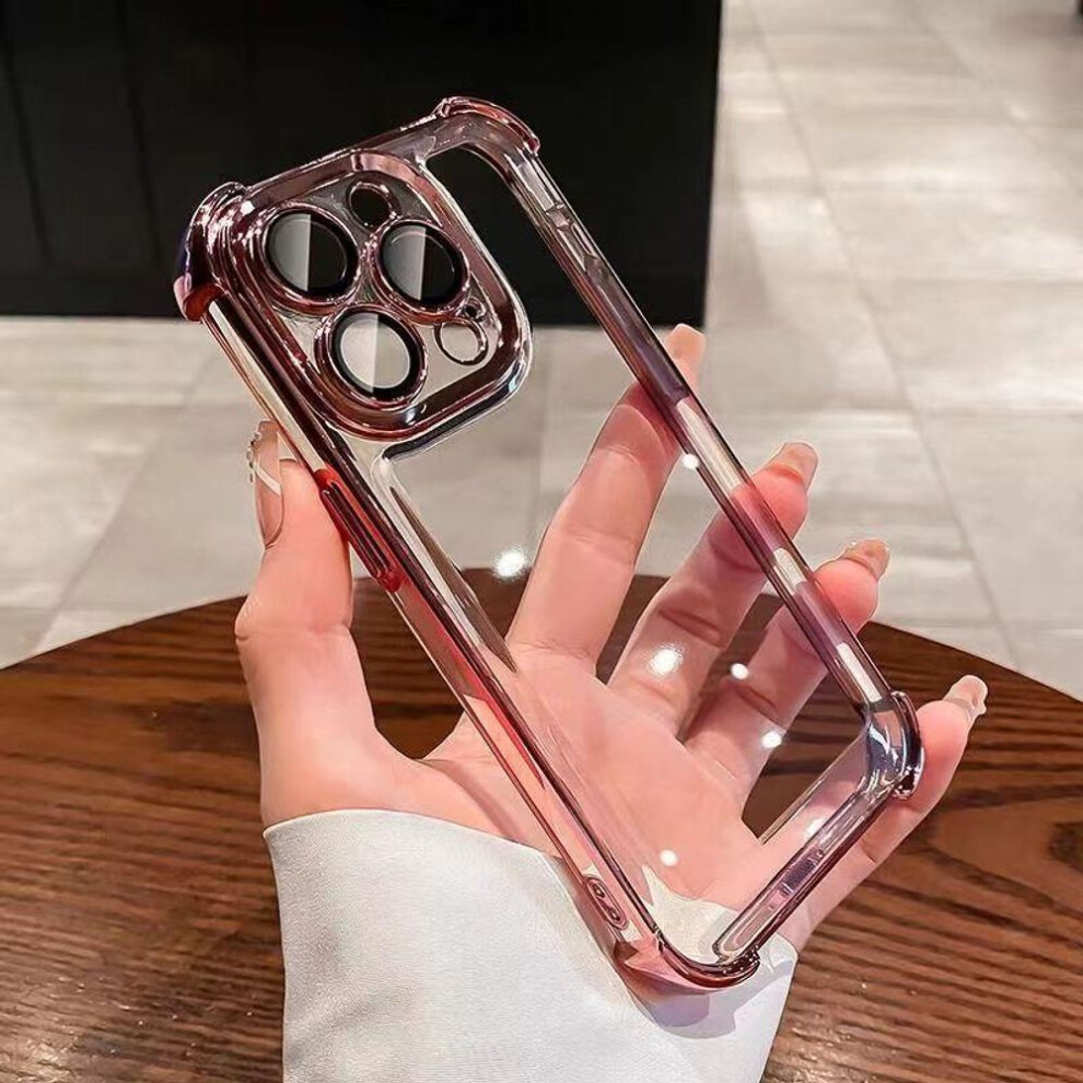 (pink, Huawei P40) For Iphone 16 15 14 13 12 Pro Max Samsung S24 S23 Plus A05 A06 A14 A15 A16 Redmi Note 13 12 Pro Transparent Full Lens Protect Shockproof Phone Case