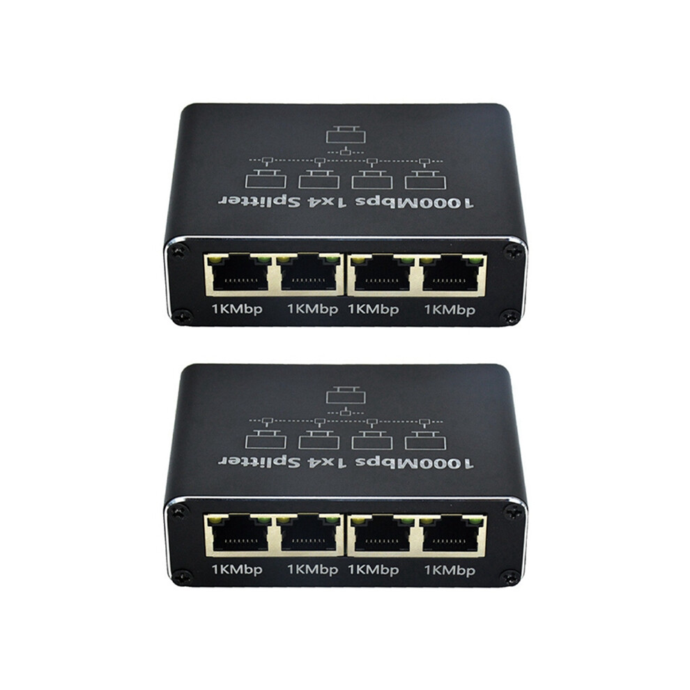 Photos - Switch 1-to-4 RJ45 Network Port Ethernet Splitter Suitable for PC Laptops