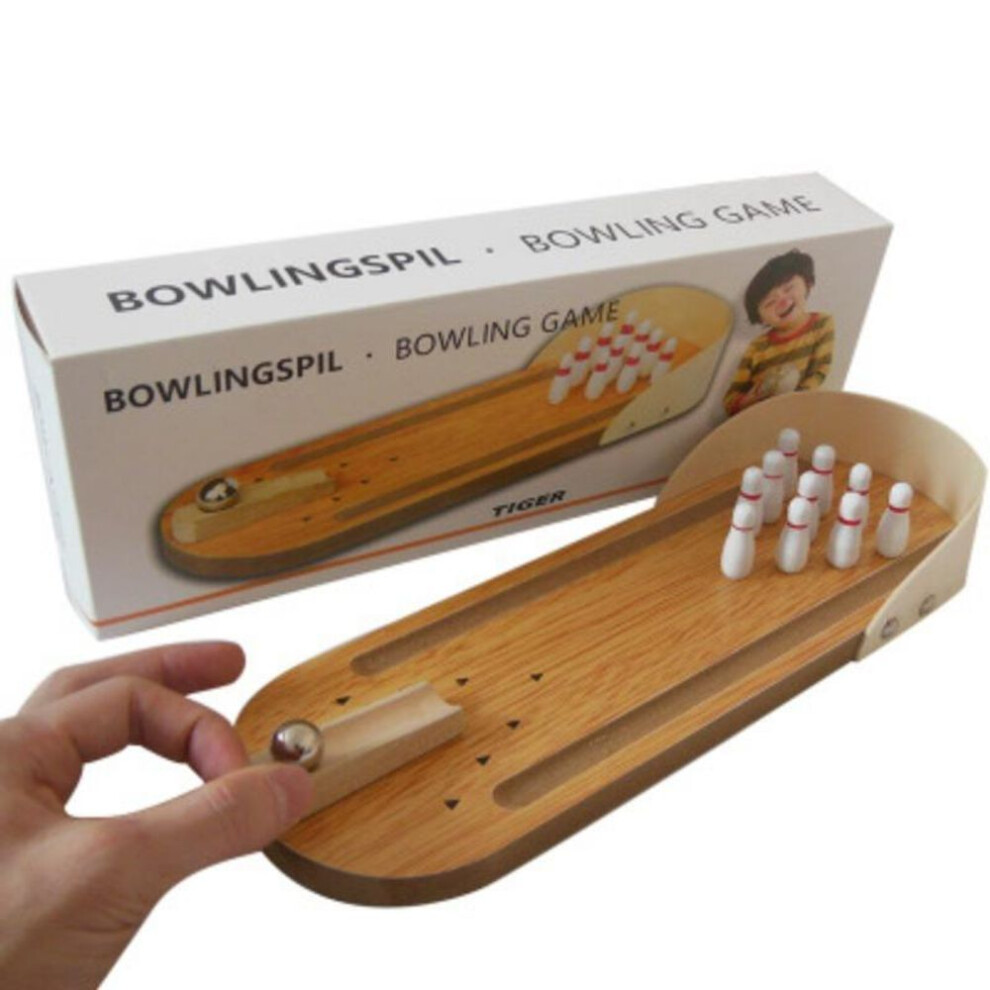(as the picture, 29.3*4.5*1cm) Wooden Mini Bowling Set, Bowling Game Toy, Table Bowling Set, Educational Toy, Pressure Relief For Children And Adults, Home And Office Tables