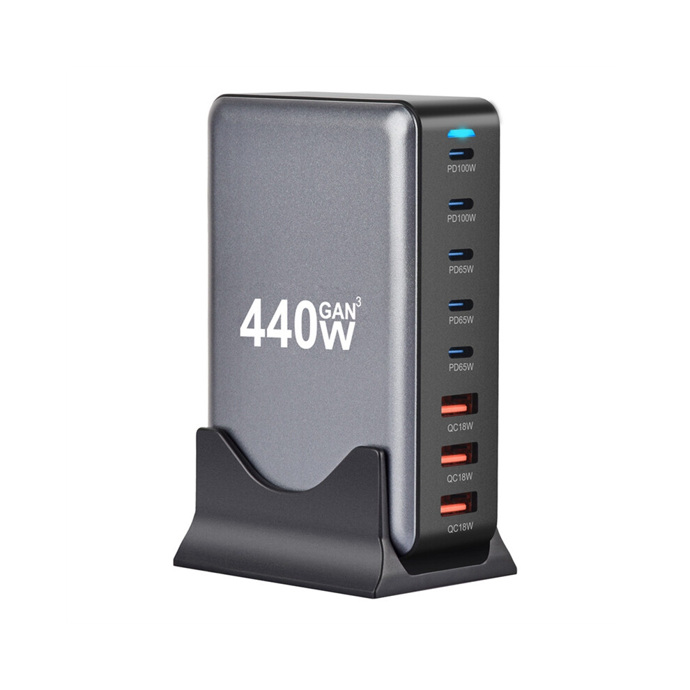 Nuovo Caricabatterie Usb Type-C Gan Fast Charge 3.0 Da 440 W Con Spina Ue