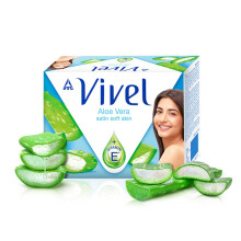 Savon Aloe Vera Vivel peau douce satin e vitamine E 150g (Pack de 4)