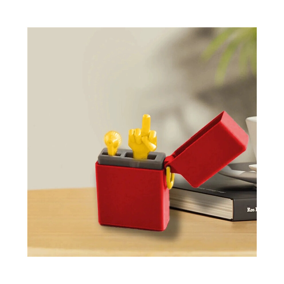 Red (Red) Funny Middle Finger Lighter Home Comedy Refers To Lighters