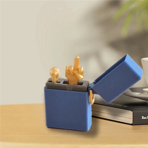 (Blue) Funny Middle Finger Lighter Home comedy refers to lighters