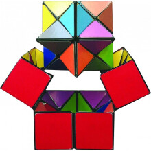 California Creations Niesamowita kostka gwiazd: 2 -czesciowa ukladanka przeksztalcajaca geometryczna - Rozwiaz kostke, aby znalezc ukryta gwiazde