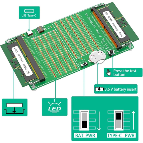 Tester pamięci SO DDR4/5 Laptop Diagnostic Adapter 2