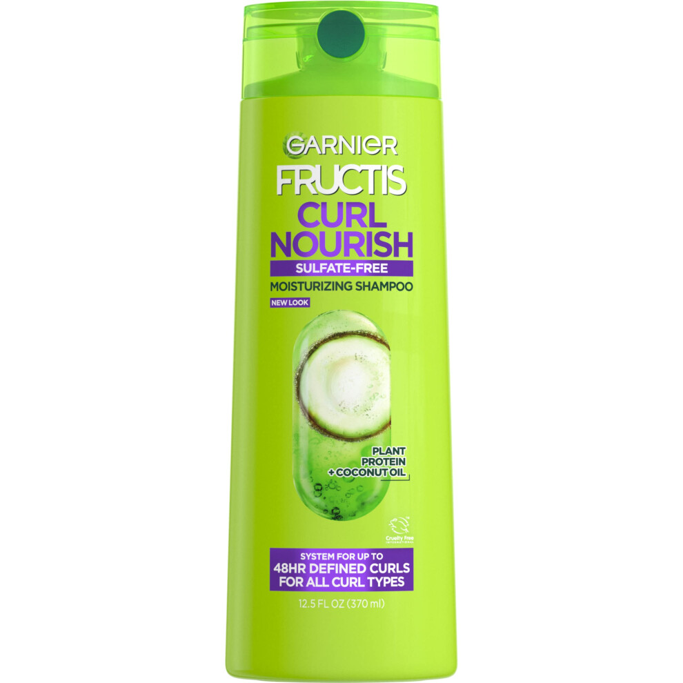 Garnier Fructis Curl Nourish Sulfate Free Moisturizing Shampoo 125 Fl Oz 1 Count Packaging May Vary