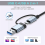 USB C Hub Splitter 7 in 1 Extender with 4 Port 2 6