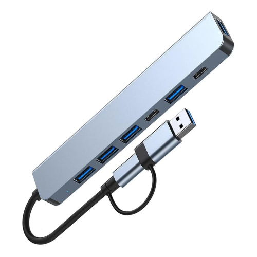 USB C Hub Splitter 7 in 1 Extender with 4 Port 2 1
