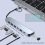 USB C Hub Splitter 7 in 1 Extender with 4 Port 2 4